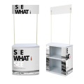 Wholesale portable promotional table display stand  heavy duty PVC board stable promotion counter table for exhibition event